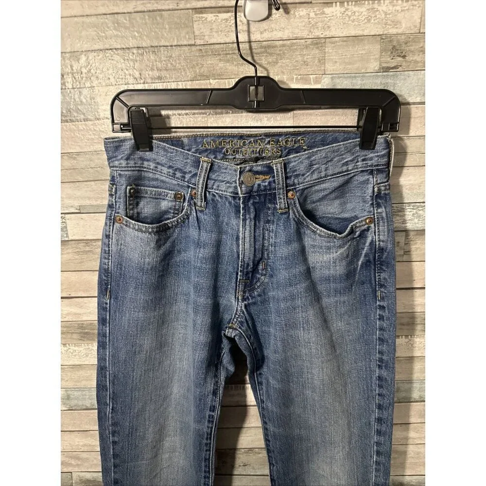 Men’s American Eagle Denim Jeans Medium Wash Slim Straight Size 26x28